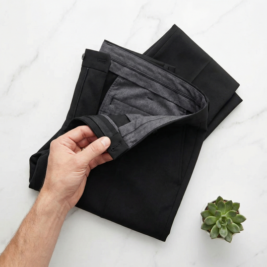dress pants stretch Black Heavy Brushed Cotton Pant The insane amount of stretch in these slacks allow them to be worn tailored without sacrificing comfort T.O. Collection Boys FLEX Stretch